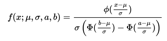 Truncated normal distribution